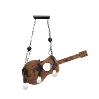 Lampadario a chitarra a sospensione 6 portalampada e27 lampada country retro arredamento rustico chitarra 