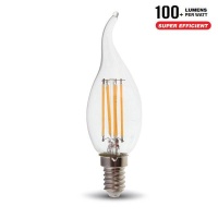 v-tac vt-1997 214302 4W lampada E14 fiamma filamento calda