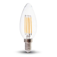 v-tac vt-2127 7424 6W lampada E14 candela filamento naturale
