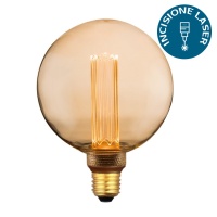 v-tac vt-2195 7475 4W lampada E27 G125 calda ambra laser