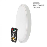 v-tac vt8618s plafoniera led 18w rotondo bianco telecomando-1