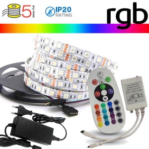 v-tac vt-5050IP20300SET 2558 10w strip led rgb 5metri kit