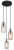 Luce a sospensione metallo nero satinato, 3x E27