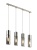 Luce a sospensione metallo nichel satinato, 4x E27