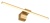 Applique metallo color ottone satinato, LED